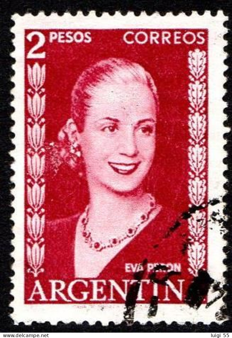 Argentina - 1952 - Eva Peron - 2 Pesos - Usato - Usados