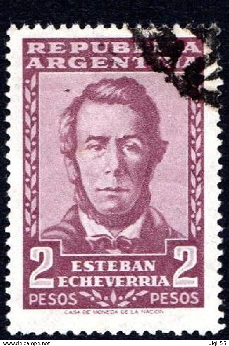 Argentina - 1957 - Esteban Echeverria - 2 Pesos - Usato - Oblitérés