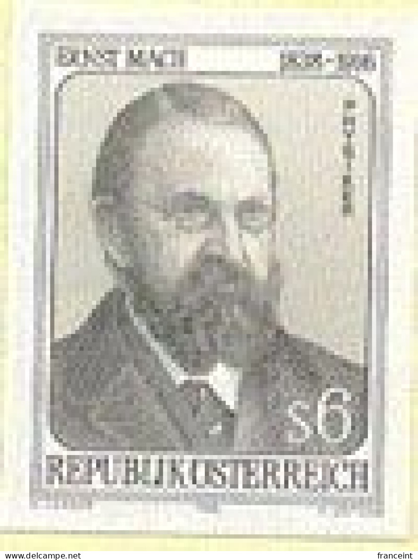 AUSTRIA(1987) Ernst Mach. Black Proof. Scott No 1419, Yvert N0 1740. - Proeven & Herdruk