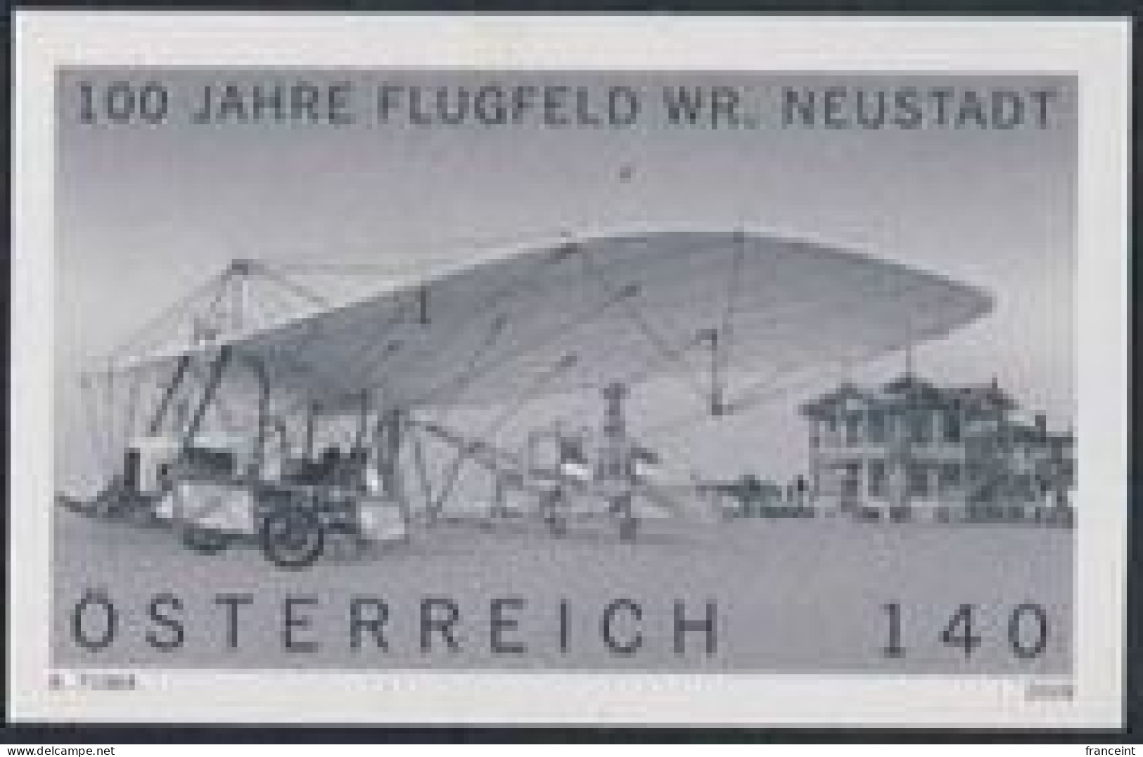 AUSTRIA(2009) Early Monoplane. Black Print. 100th Anniversary Of Neustadt Airfield. - Proeven & Herdruk