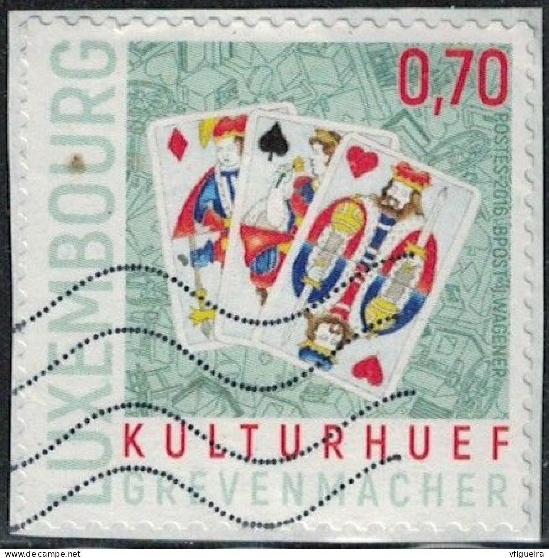 Luxembourg 2016 Oblitéré Used Kulturhuef Grevenmacher Jeu De Cartes Y&T LU 2058 SU - Gebruikt