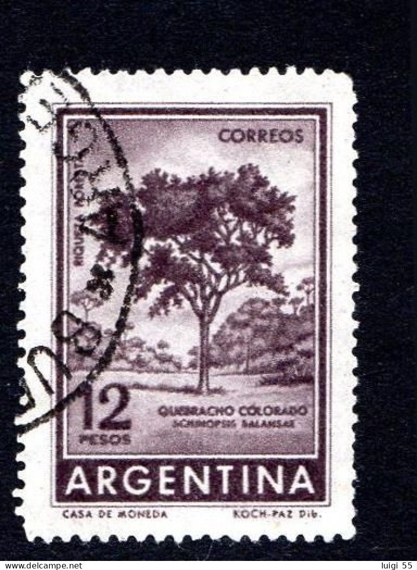 Argentina - La Ricchezza Della Foresta - 12 Pesos - Usato - Used Stamps