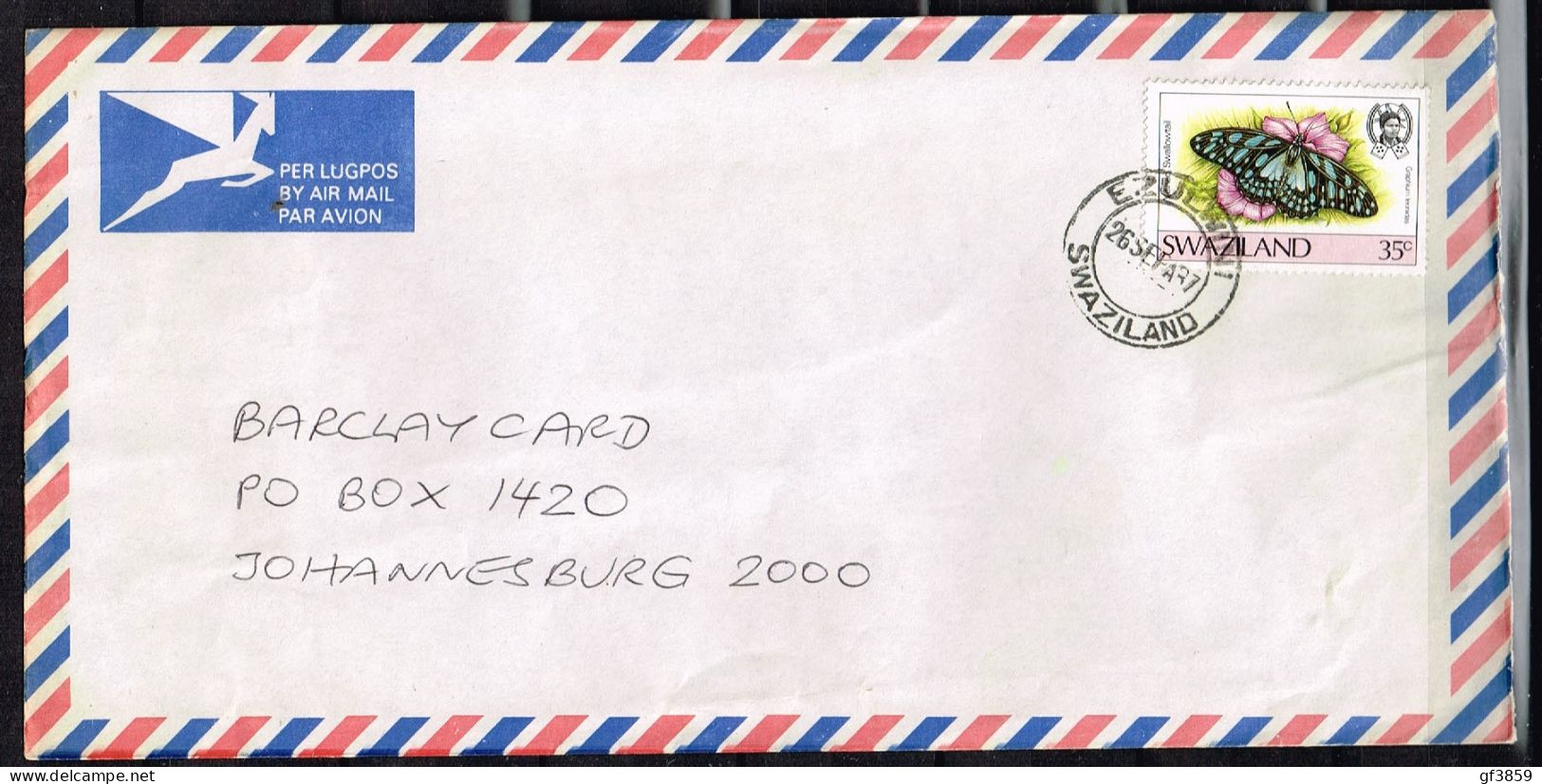 SWAZILAND - Lettre  Swaziland / Afrique Du Sud / 1987 - Swaziland (1968-...)