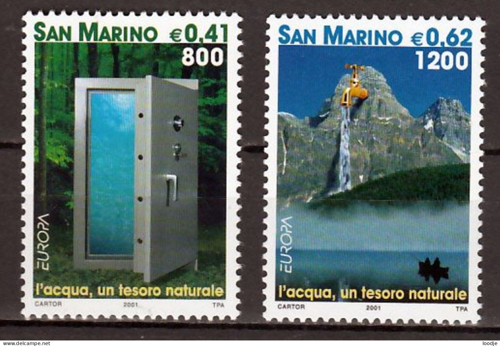 San Marino  Europa Cept 2001 Postfris - 2001