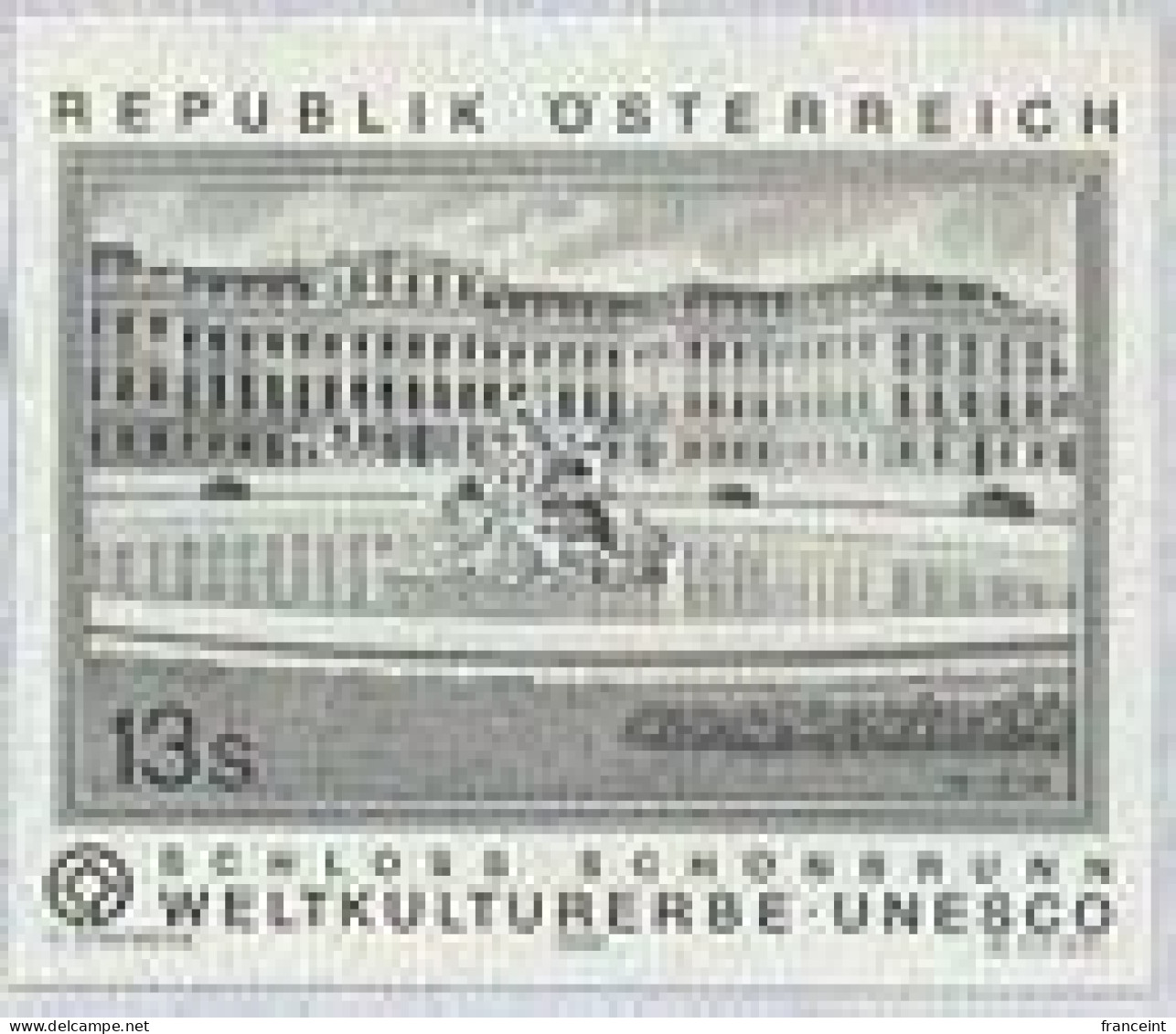 AUSTRIA(1999) Schonnbrun Palace. Black Proof. UNESCO World Heritage Site. Scott No 1780. - Proofs & Reprints