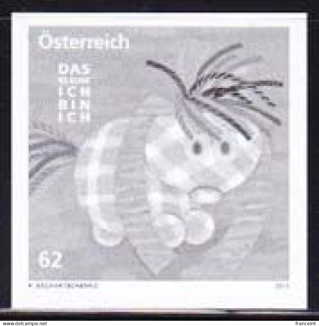 AUSTRIA(2012) Strange Animal. Black Print. Drawing From Children's Book "Das Kleinf Ich Bin Ich". - Proofs & Reprints