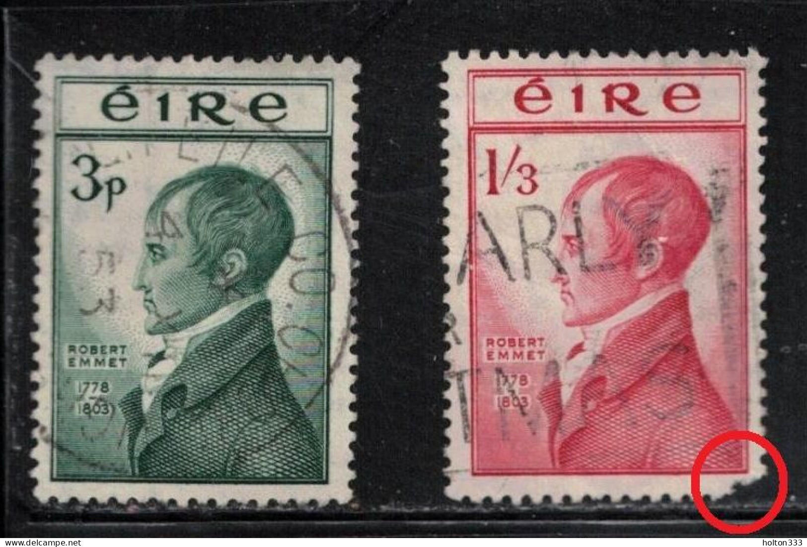 IRELAND Scott # 149-50 Used - Robert Emmet A - Used Stamps