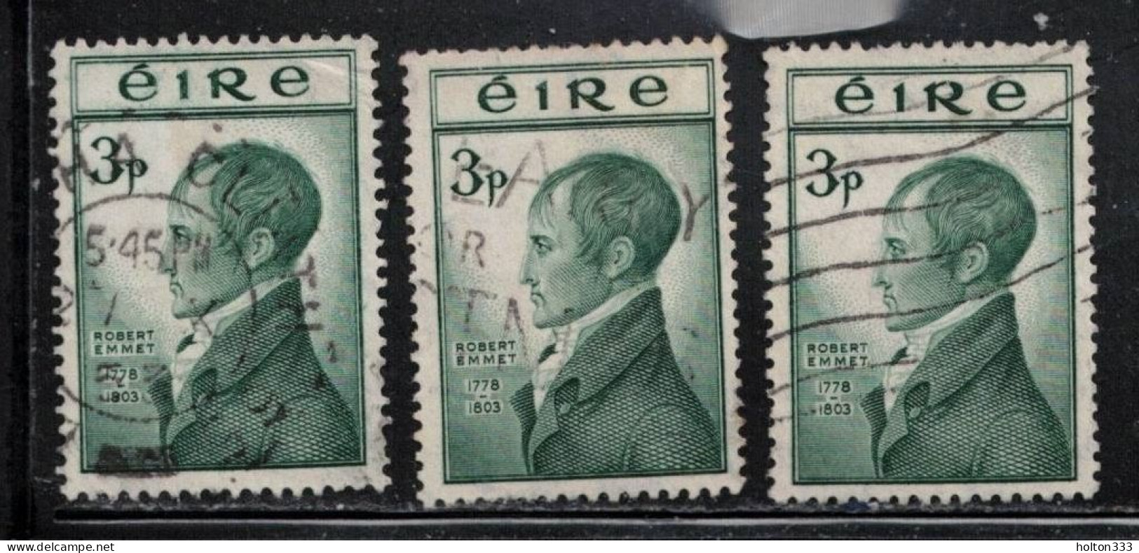 IRELAND Scott # 149 Used X 3 - Robert Emmet - Used Stamps