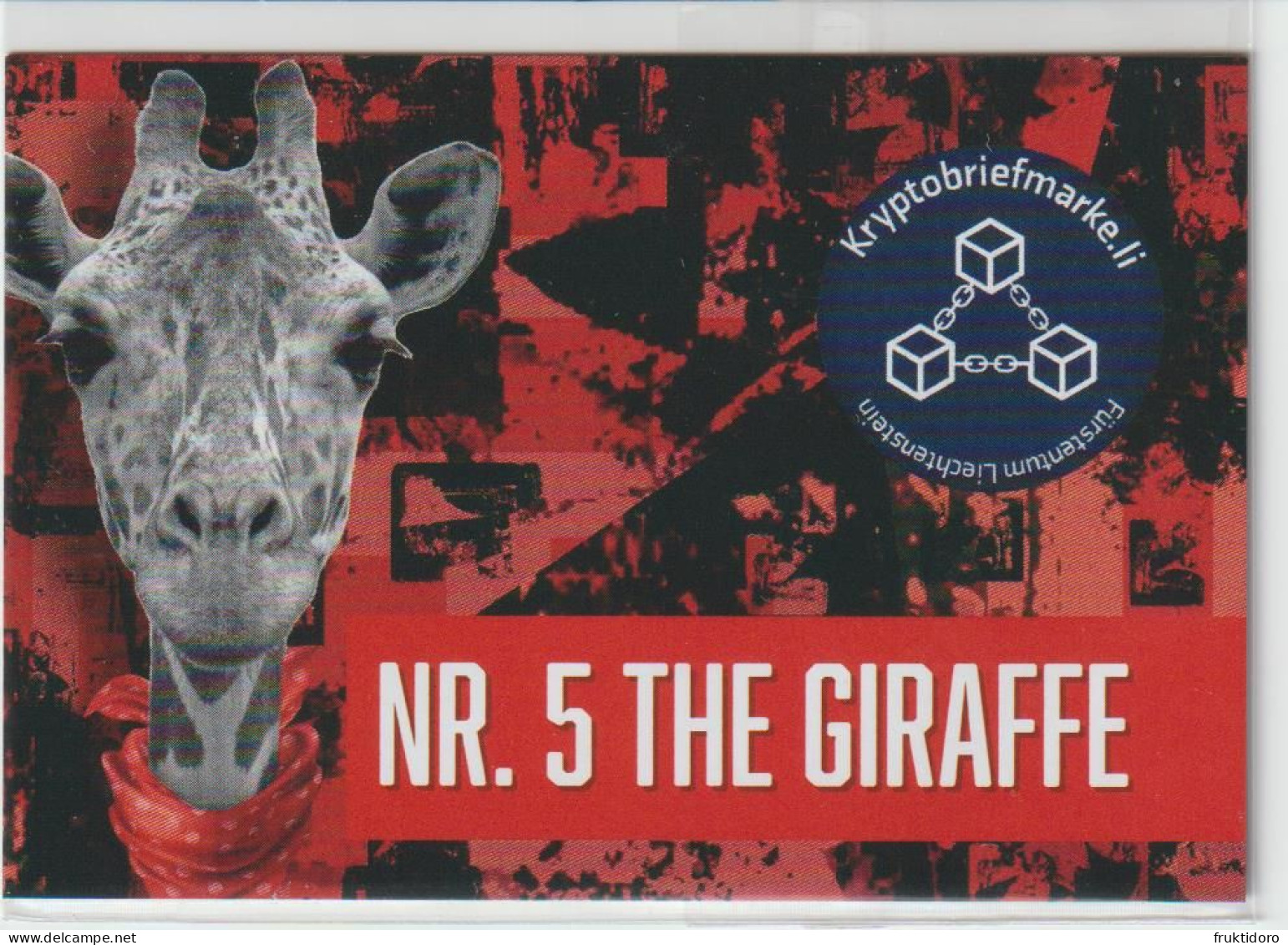 Liechtenstein Mi CRYF 7 Crypto Stamp Nr. 5 - The Giraffe Blue Scarf ** 2023 - Ungebraucht