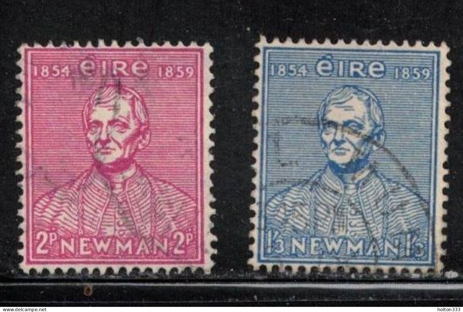 IRELAND Scott # 153-4 Used - John Henry Cardinal Newman - Gebruikt