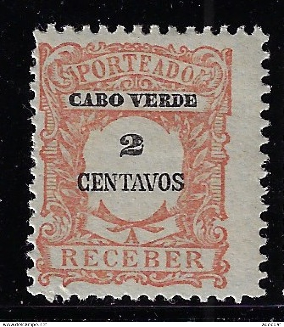 CAPE VERDE 1921 SCOTT #J23 MH - Kapverdische Inseln