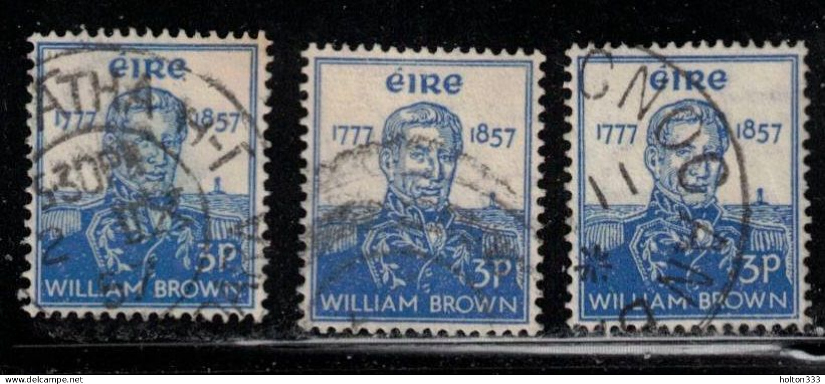 IRELAND Scott # 161 Used X 3 - Admiral William Brown - Gebruikt