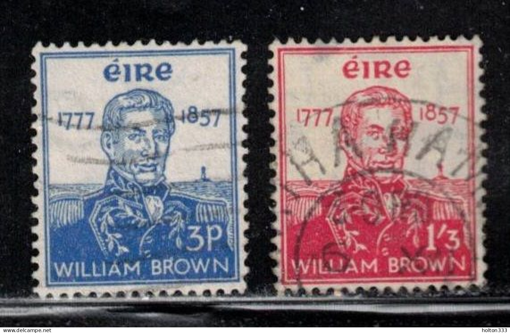 IRELAND Scott # 161-2 Used - Admiral William Brown - Gebraucht