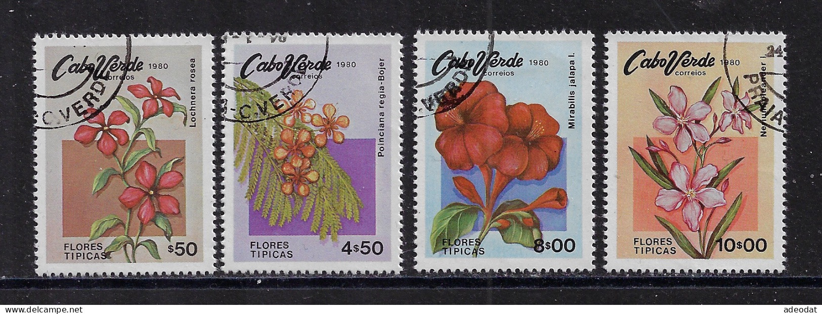 CABO VERDE 1980  SCOTT#416-419 USED - Cap Vert