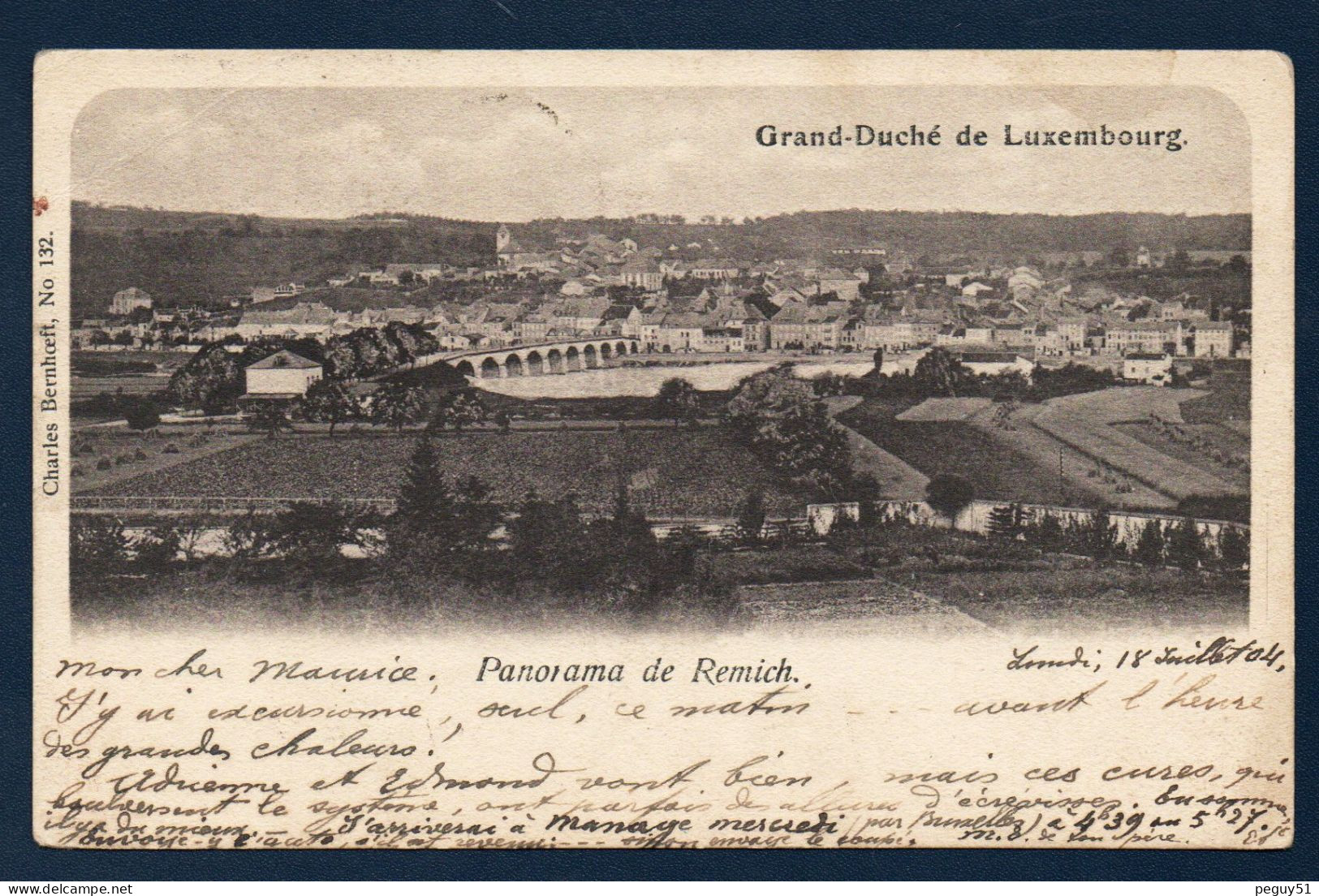 Luxembourg. Remich. Panorama. Pont Sur La Moselle. 1904 - Remich