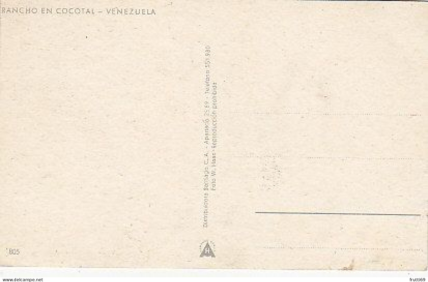 AK 185537 VENEZUELA - Rancho En Cocotal - Venezuela