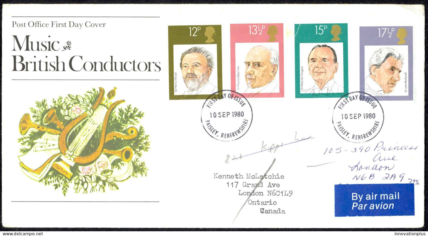 Great Britain Sc# 920-923 FDC (a) 1980 9.10 Conductors - 1971-1980 Decimal Issues