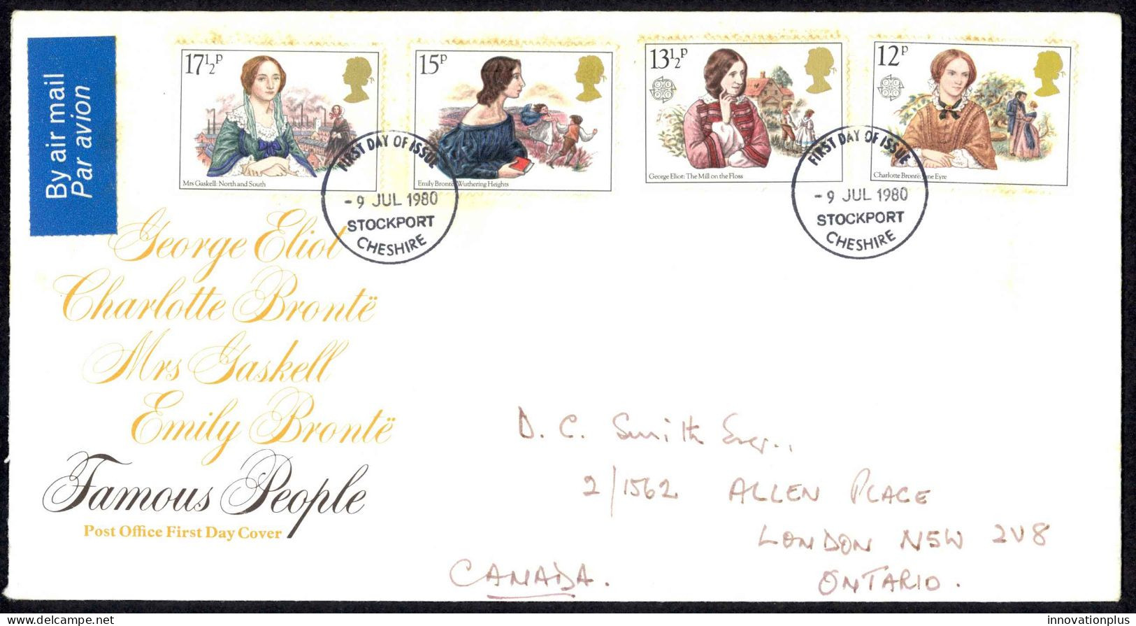 Great Britain Sc# 915-918 FDC (a) 1980 7.9 Famous People - 1971-1980 Decimal Issues