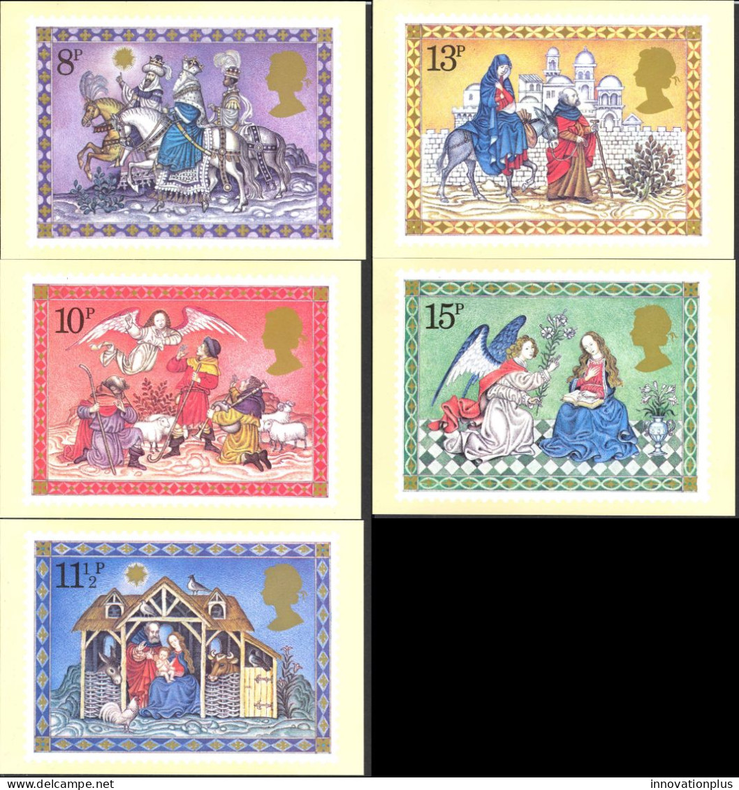 Great Britain Sc# 879-883 (Maxi Cards) Mint Set/5 1979 Christmas - 1971-1980 Decimal Issues