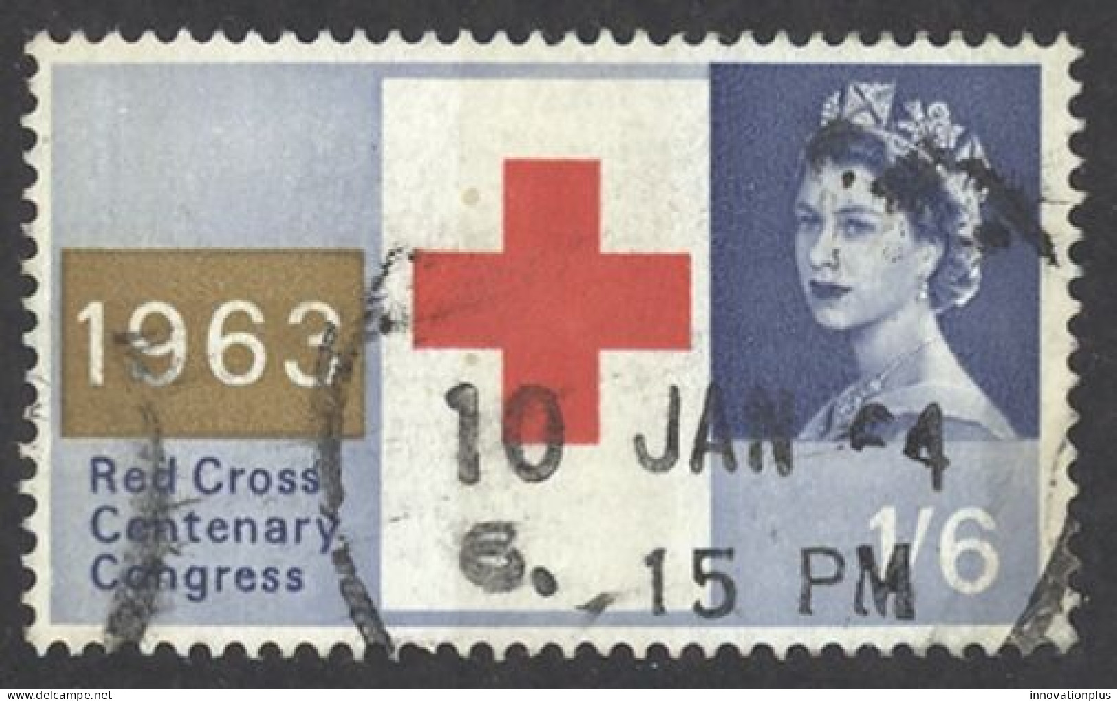 Great Britain Sc# 400p Used Phosphorescent 1963 1sh6p Red Cross - Usati