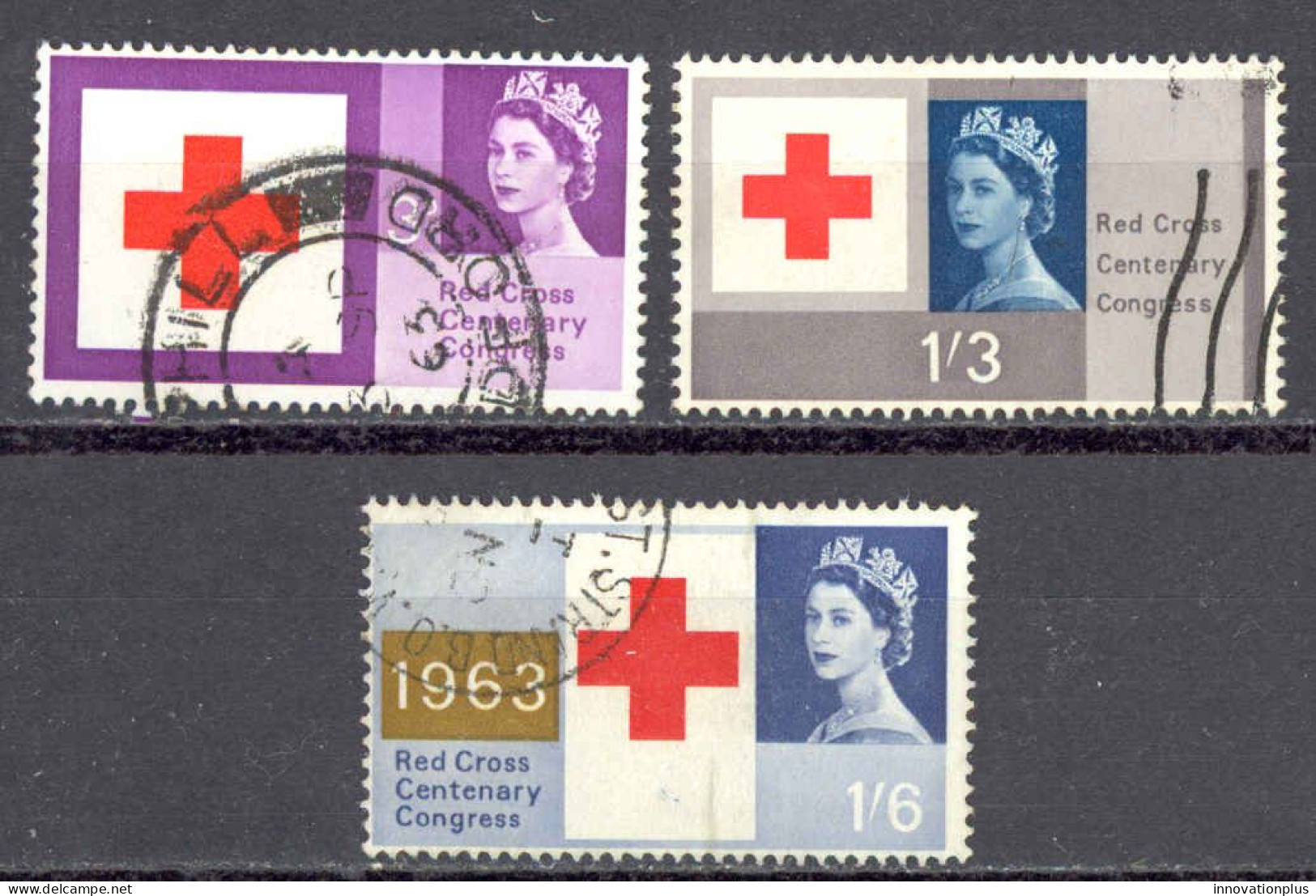 Great Britain Sc# 398-400 Used 1963 Red Cross - Usati