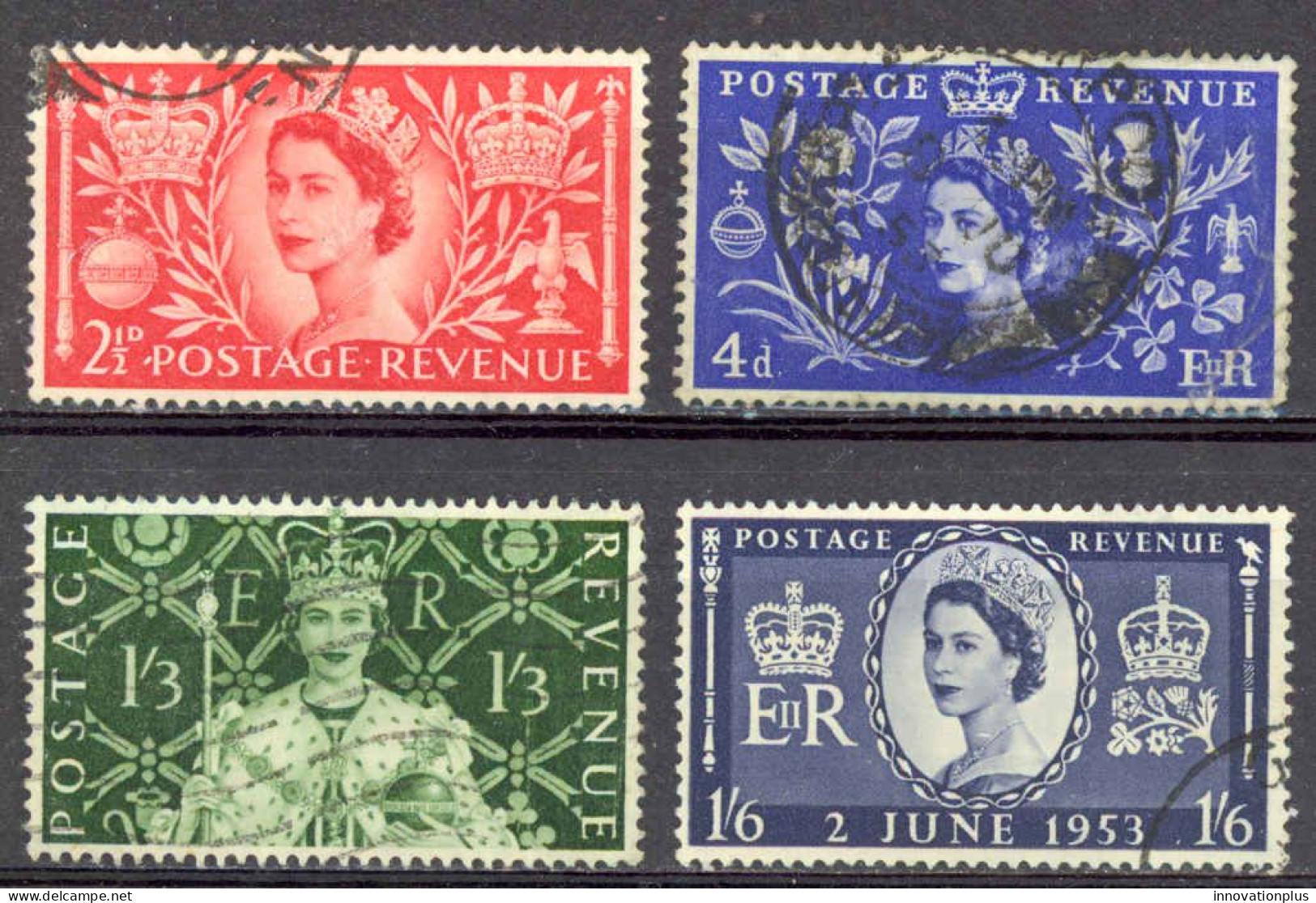 Great Britain Sc# 313-316 Used 1953 Queen Elizabeth - Usati