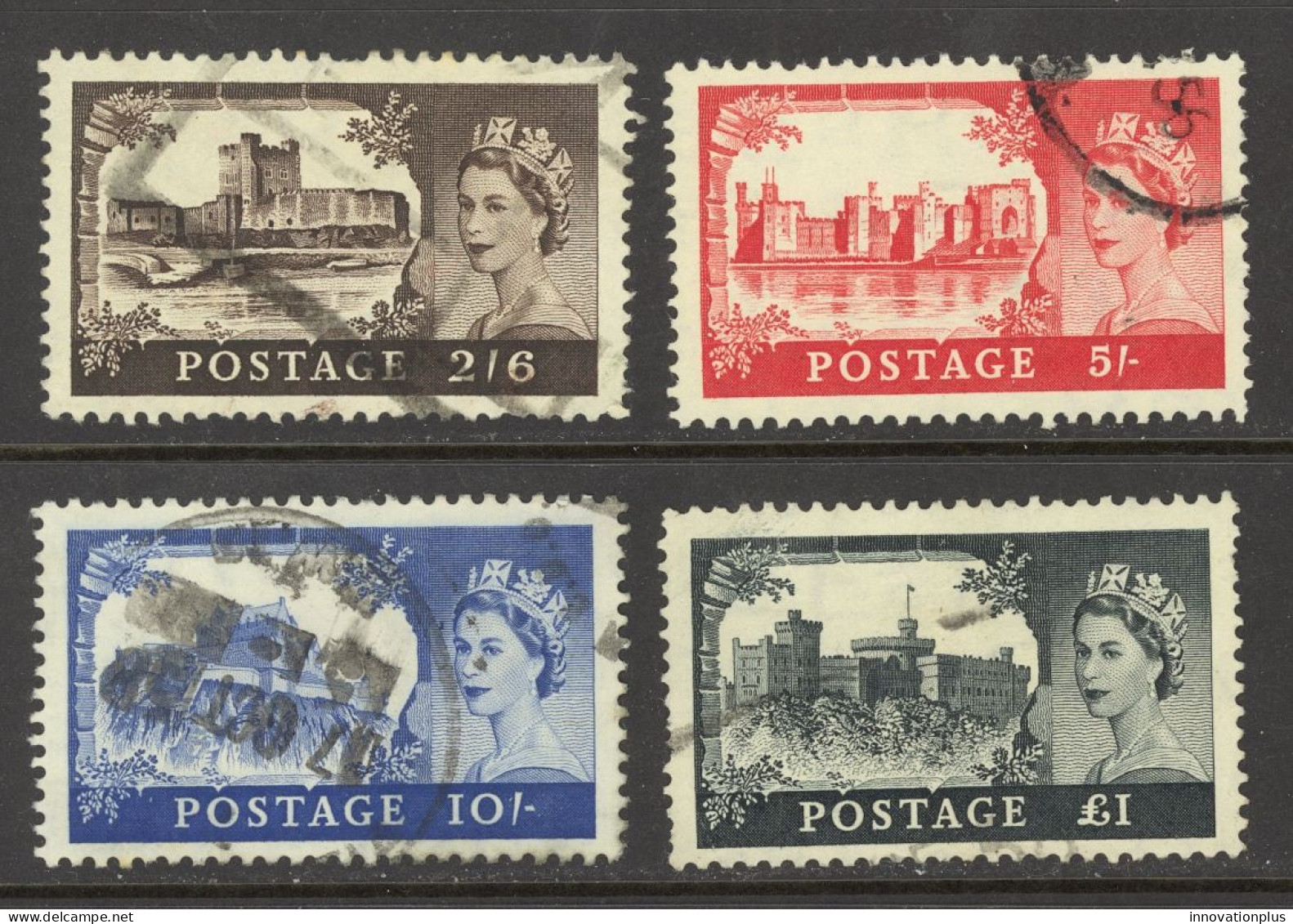 Great Britain Sc# 309-312 Used (a) 1955 Queen Elizabeth II - Usati