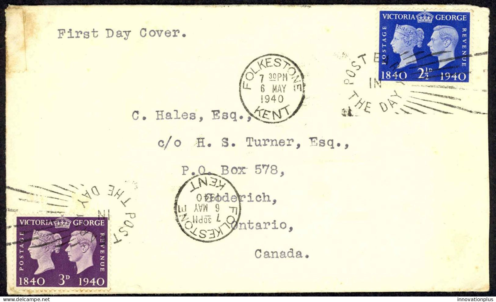 Great Britain Sc# 256-257 FDC 1940 5.6 Victoria/George - ....-1951 Pre Elizabeth II