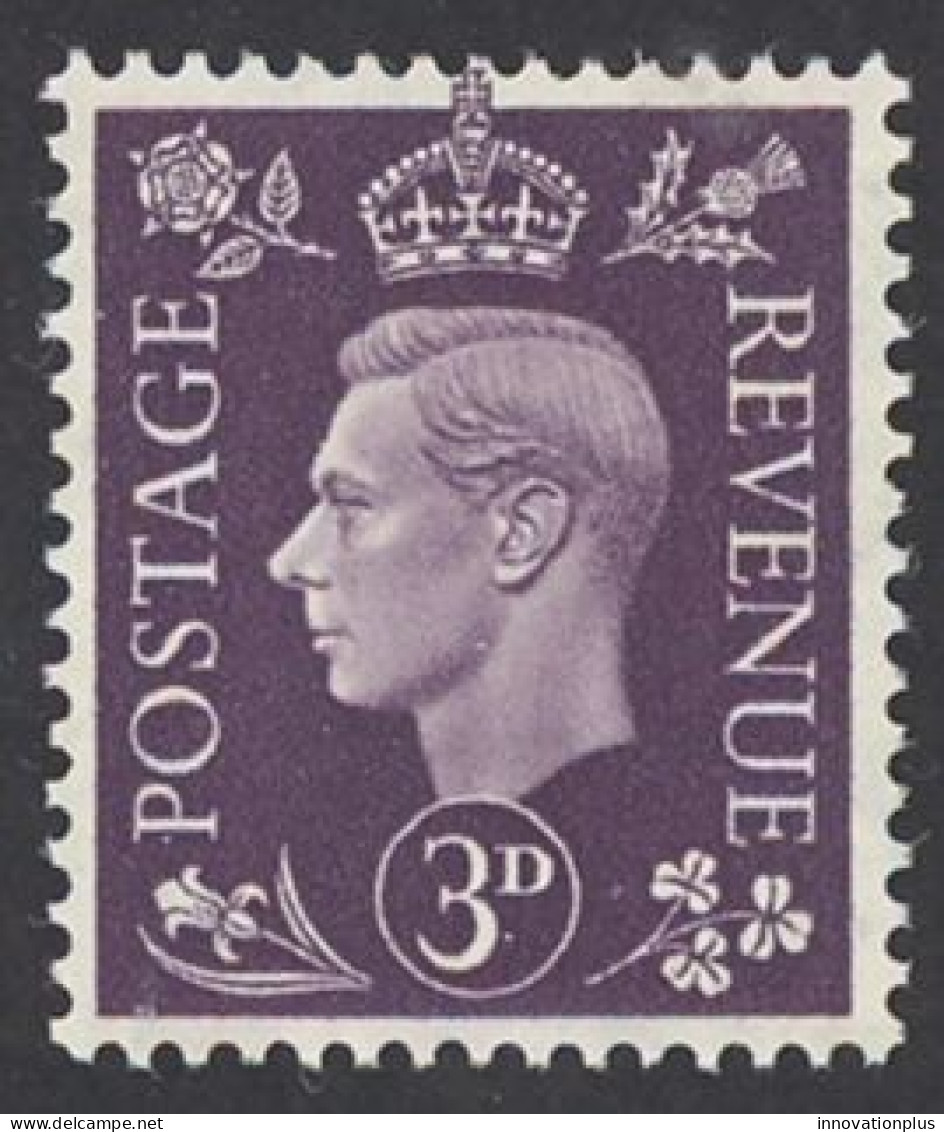 Great Britain Sc# 240 MNH 1938 3p Dark Purple King George VI - Ongebruikt