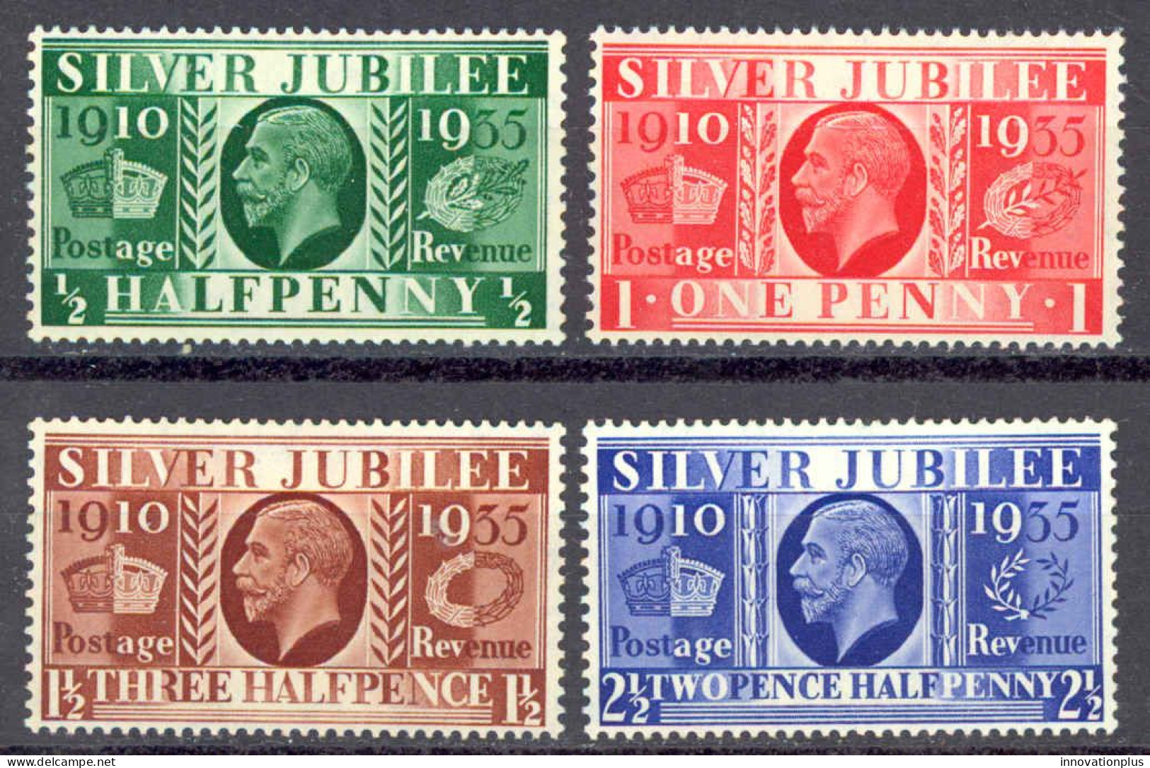 Great Britain Sc# 226-229 MH (b) 1935 ½-2½p Silver Jubilee Issue King George V - Ongebruikt