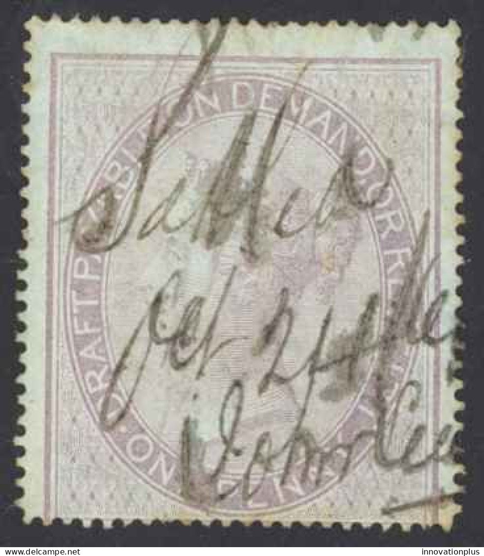 Great Britain Sc# F6 Used Fiscal (non-postal) 1853-1857 Reddish Lilac  - Fiscaux