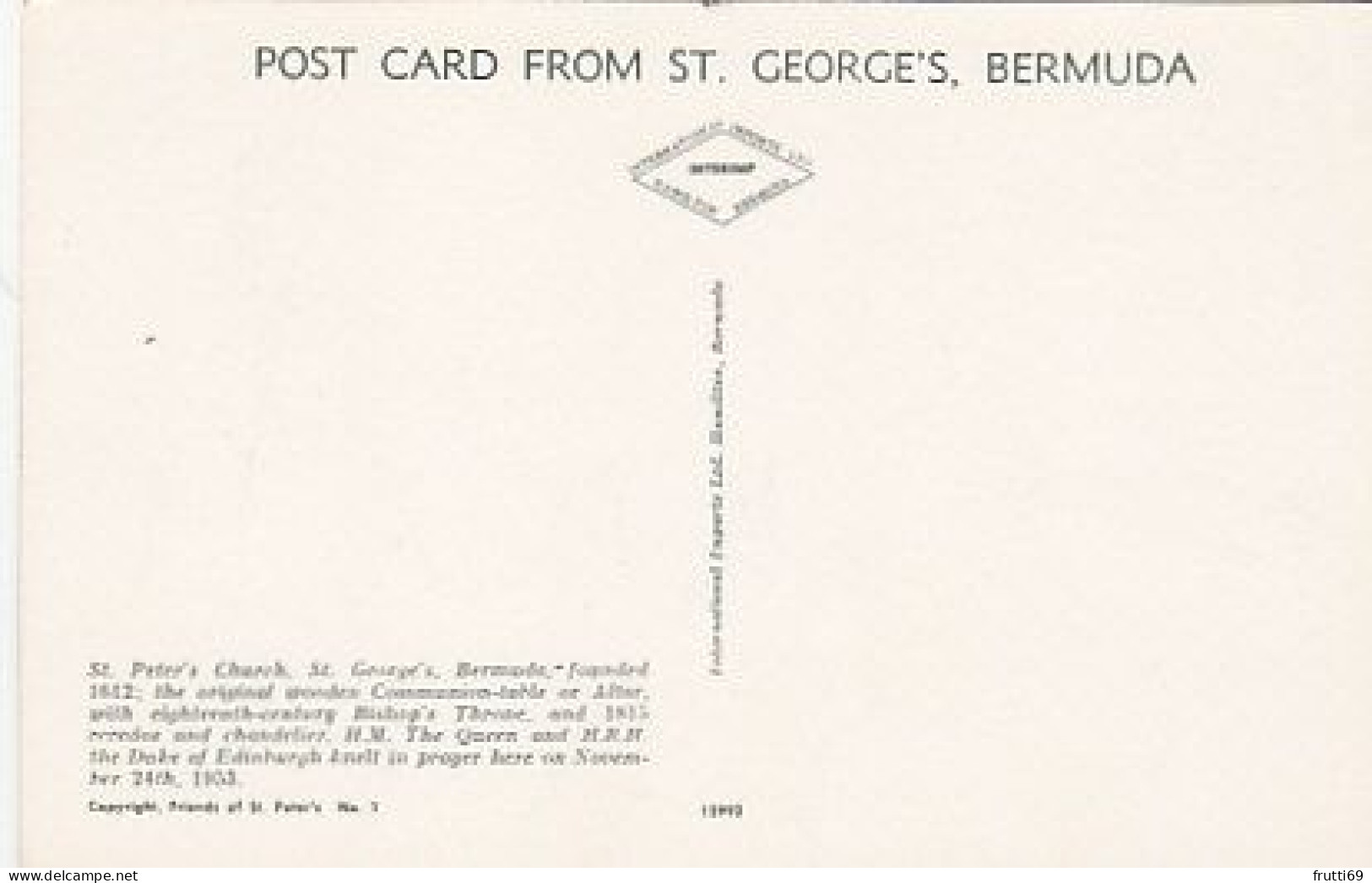 AK 185546 BERMUDA - St. George's  - St. Peter's Church - Bermuda