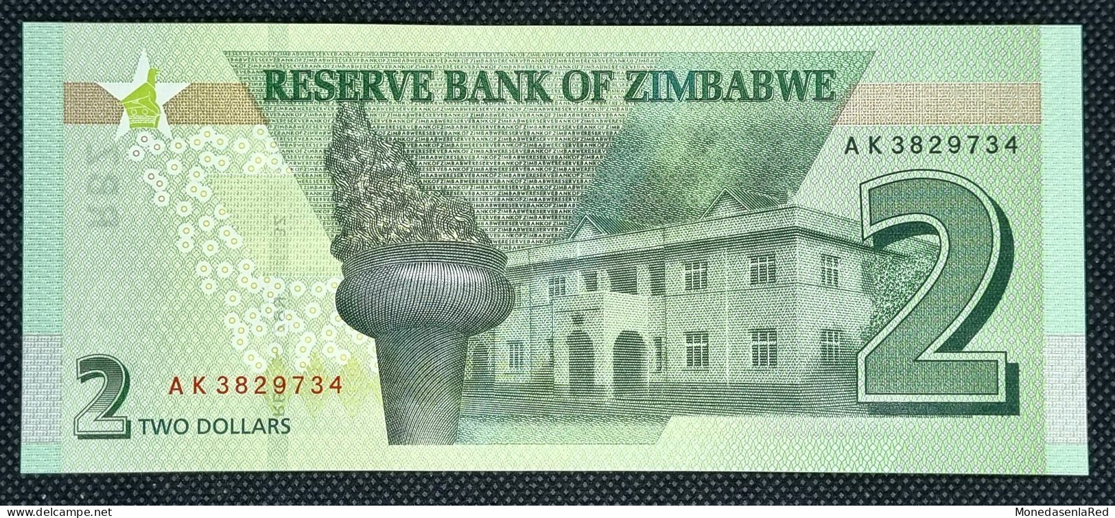 ZIMBABWE 2 DOLARES AÑO 2019. SC / UNC P-101a ZIMBAWE - Zimbabwe