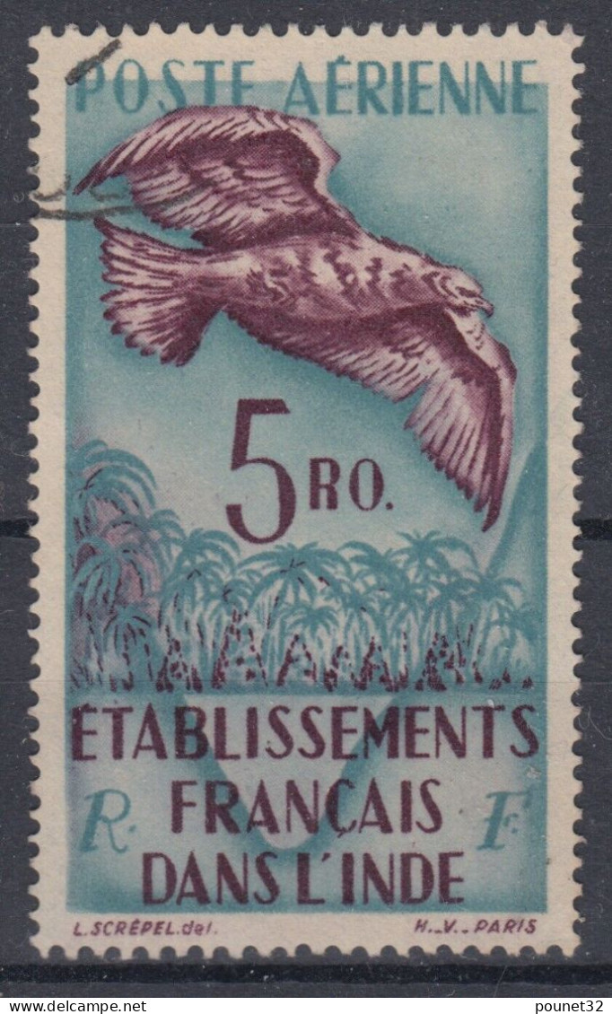 TIMBRE INDE POSTE AERIENNE OISEAU N° 20 OBLITERATION TRES DISCRETE - Oblitérés