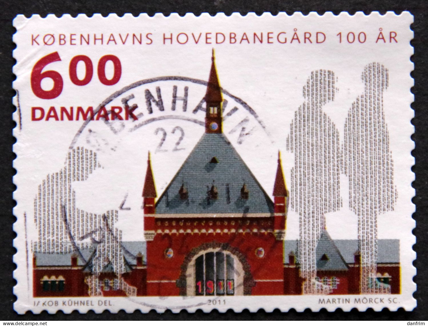 Denmark 2011 Copenhagen Central Station 100 Years    Minr.1669A     (O)  ( Lot  B 2198 ) - Gebruikt