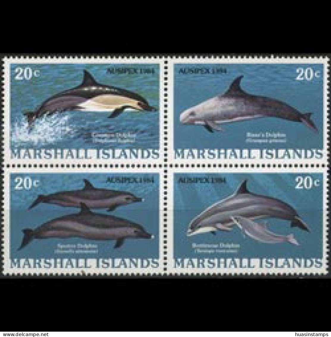 MARSHALL IS. 1984 - Scott# 57a Dolphins Set Of 4 MNH - Marshall