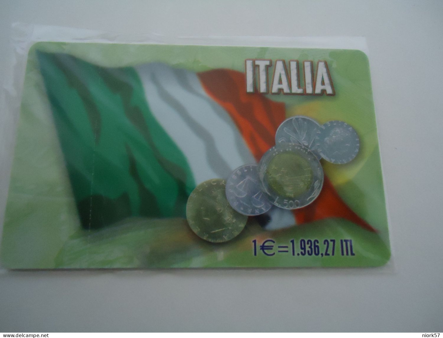 ITALY MINT GREECE  PHONECARDS  COINS ANS FLAGS  2 SCAN - Andere & Zonder Classificatie