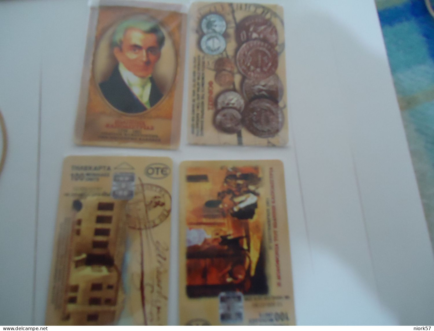 GREECE  2  MINT PHONECARDS   COINS KAPODISTRIAS  COLLECTION TIR 12.000 - Stamps & Coins