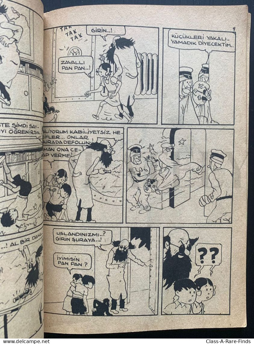 1963 HERGE'S "JO, ZETTE And JOCKO: THE 'MANITOBA' NO REPLY" TURKISH EDITION "PANPAN" By KARDES - VOL. 3 (Nos: 7-8-9) - Jo, Zette & Jocko