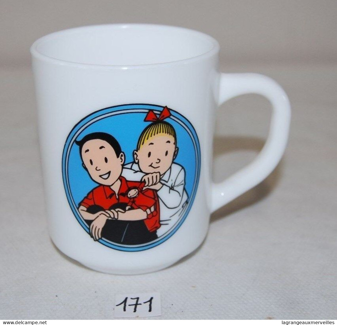 C171 Ancien Bol Mug - Vintage De Beukelaer - 1995 - Anvers Bob Et Bobette - Cups