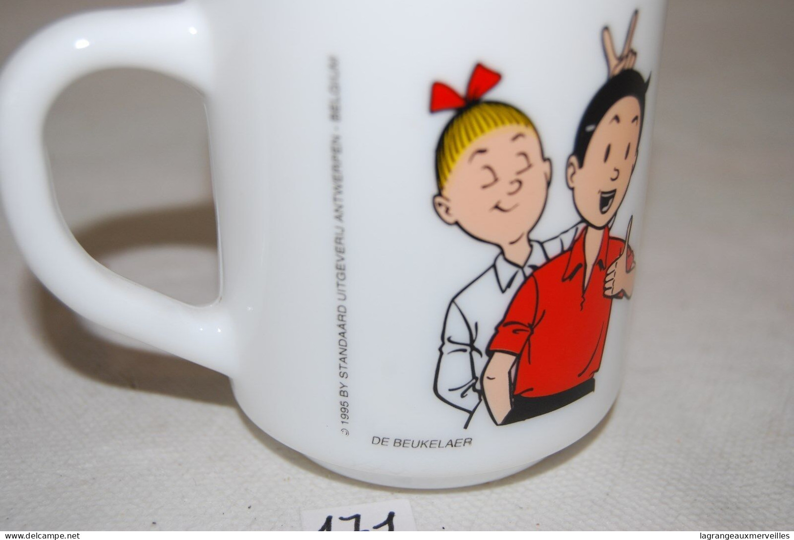 C171 Ancien Bol Mug - Vintage De Beukelaer - 1995 - Anvers Bob Et Bobette - Kopjes