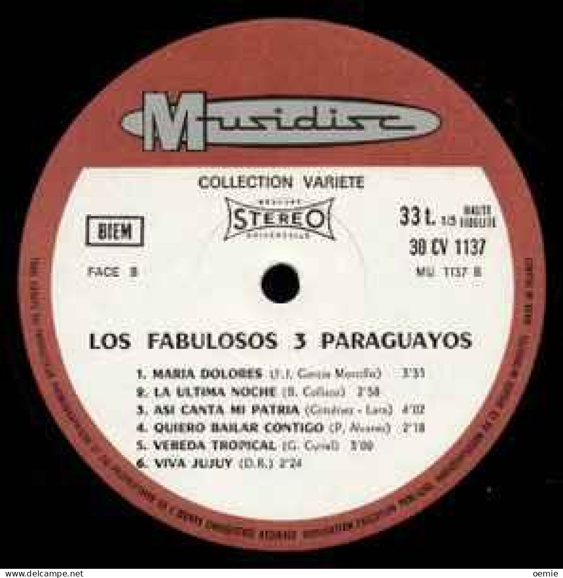 LOS 3 PARAGUAYOS °   GRANADA   ALBUM  33 TOURS 12 TITRES - Musiques Du Monde