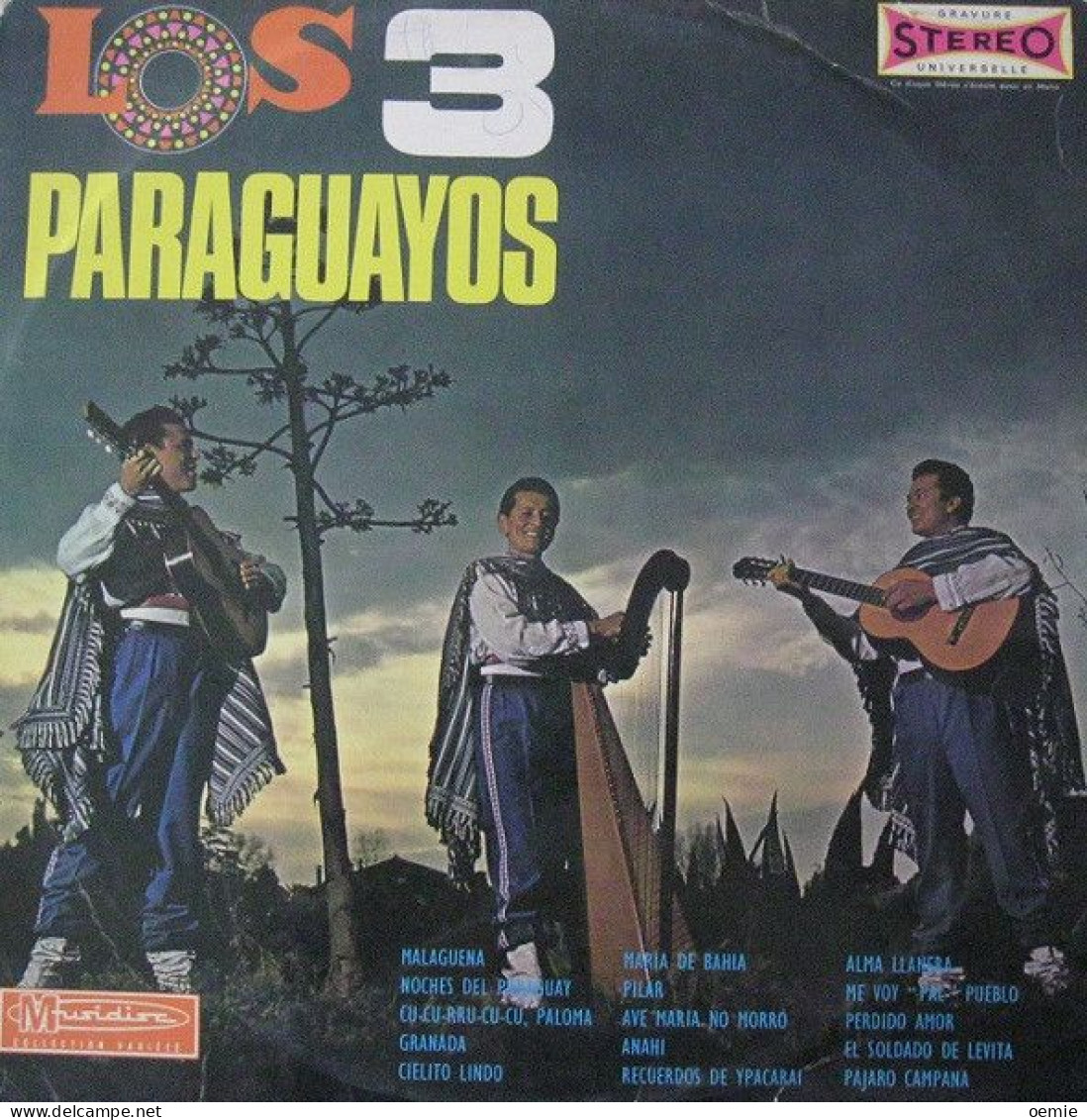 LOS 3 PARAGUAYOS °  MALAGUENA  ALBUM  33 TOURS 12 TITRES - Música Del Mundo