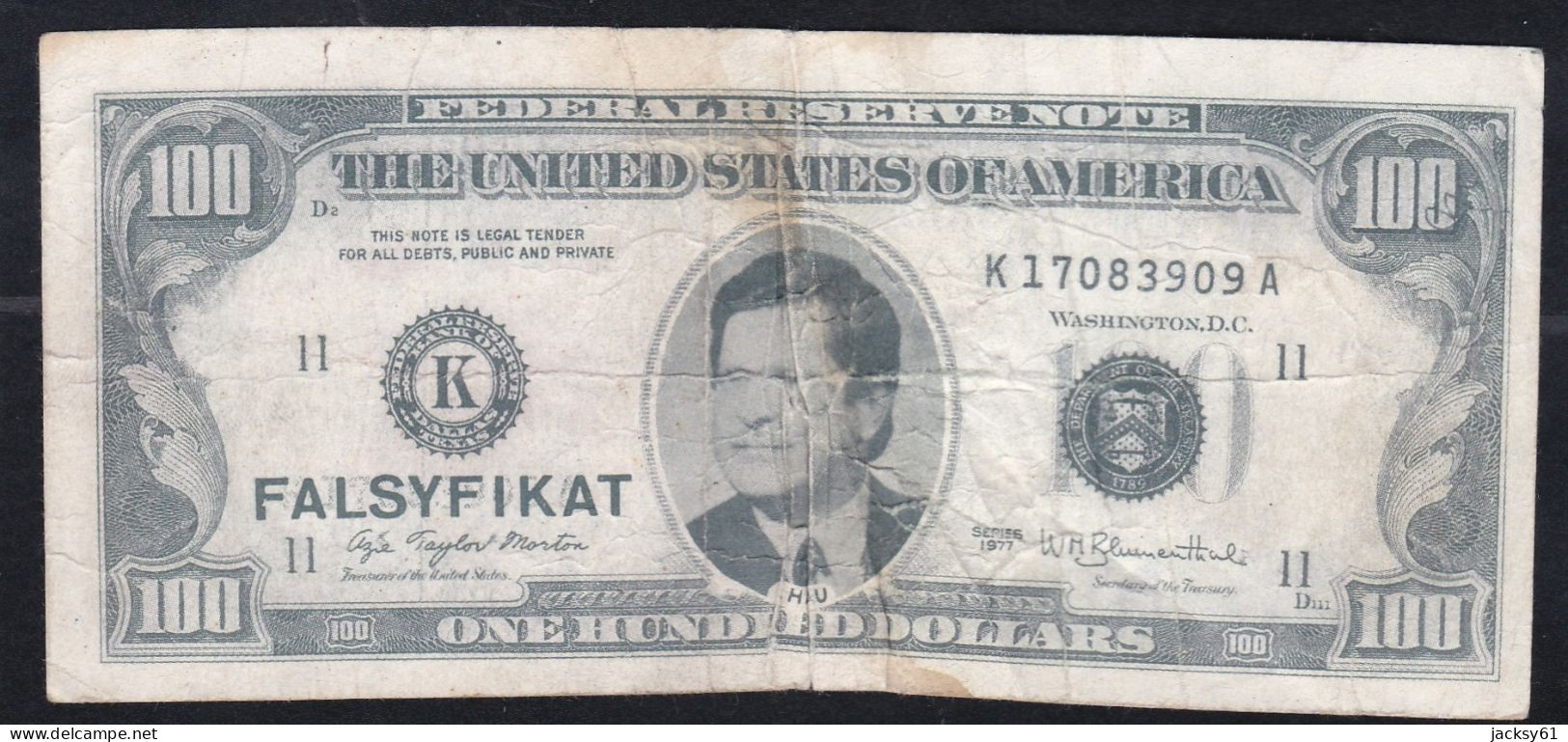 One Hundred Dollars - Falsyfikat - Fictifs & Spécimens