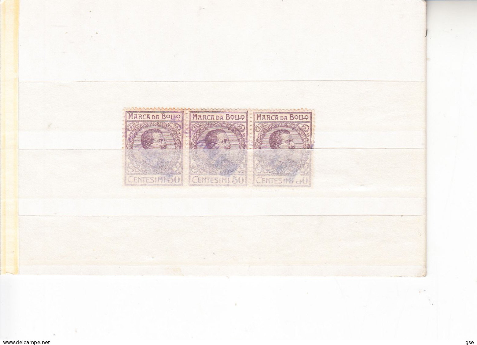 ITALIA  1906 - Unificato  37°   (x 3) - Marca Da Bollo - Revenue Stamps