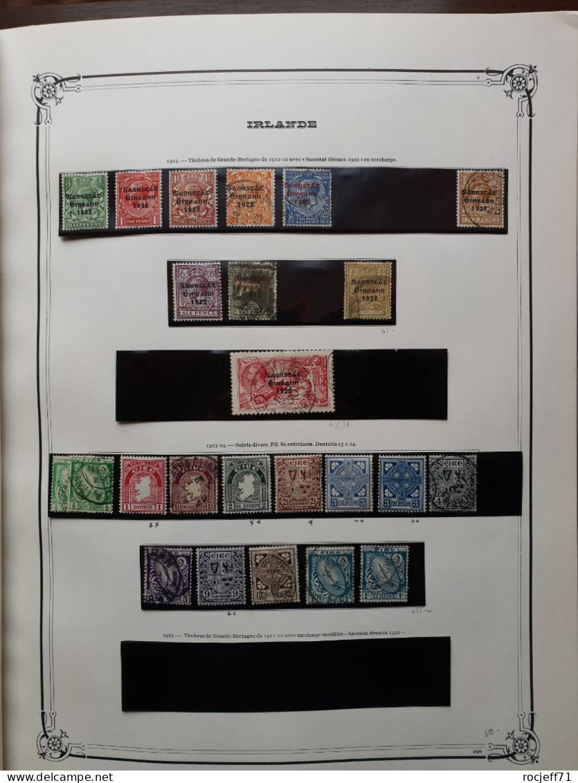 12 - 23 // Irlande - Belle Collection Entre 1922 Et 1974 Sur Page D'Album - Cote Environs 1100 Euros  //   36 Scans - Unused Stamps