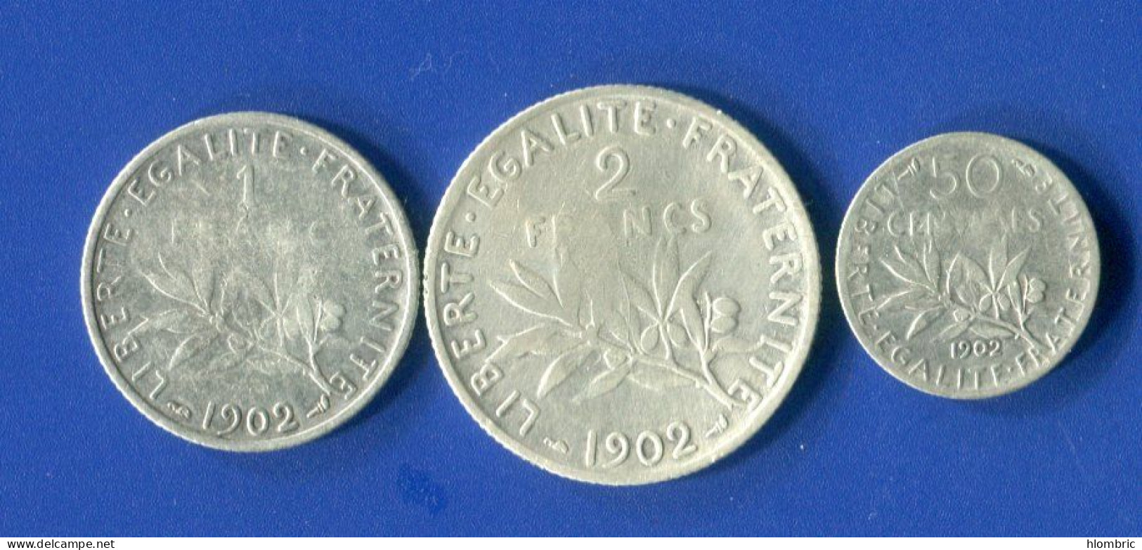 1902        3  Pieces  Arg  0.50 Cents  +  1 Fr  + 2 Fr - Sonstige & Ohne Zuordnung