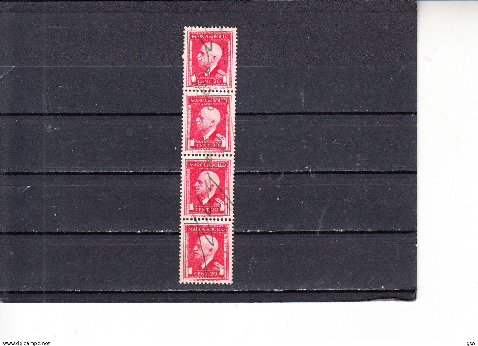 ITALIA  1939  - Unificato  127°   (x 4) -marca Da Bollo - Revenue Stamps