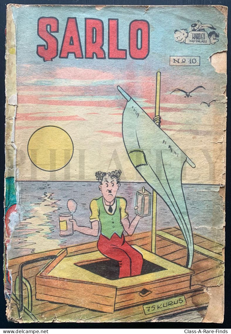 1964 CHARLIE CHAPLIN COMICS "CHARLOTTE" TURKISH EDITION "SARLO" By KARDES - VOL. 4 (Nos: 10-11-12) & GASTON LAGAFFE - Comics & Manga (andere Sprachen)