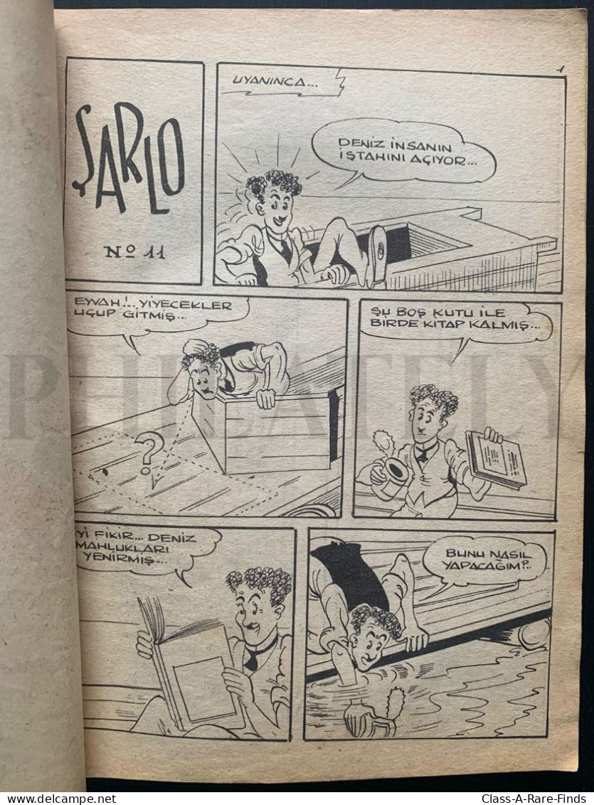 1964 CHARLIE CHAPLIN COMICS "CHARLOTTE" TURKISH EDITION "SARLO" By KARDES - VOL. 4 (Nos: 10-11-12) & GASTON LAGAFFE - Stripverhalen & Mangas (andere Talen)